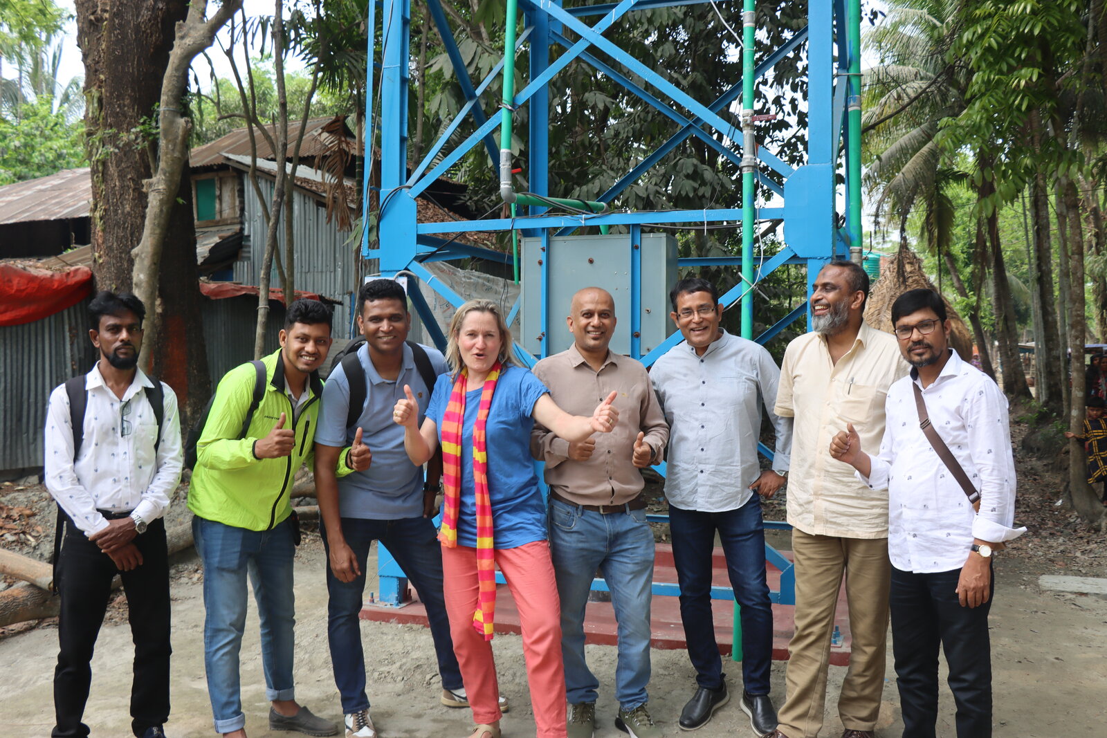 Community celebrating water access